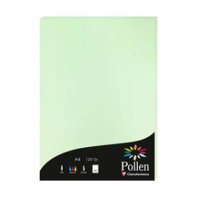 Papel verjurado y alta gama PAPEL CLAIREFONTAINE POLLEN A4 120g 50h VERDE 25201850  19372
