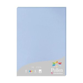 Papel verjurado y alta gama PAPEL CLAIREFONTAINE POLLEN A4 210g 25h AZUL LAVANDA 25208885  13075