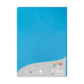 Papel verjurado y alta gama PAPEL CLAIREFONTAINE POLLEN A4 210g 25h AZUL TURQUESA 25208170  12764