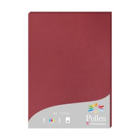 Papel verjurado y alta gama PAPEL CLAIREFONTAINE POLLEN A4 210g 25h BURDEOS 25208867  13692
