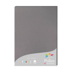 Papel verjurado y alta gama PAPEL CLAIREFONTAINE POLLEN A4 210g 25h GRIS ACERO 25208174  12768