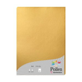 Papel verjurado y alta gama PAPEL CLAIREFONTAINE POLLEN A4 210g 25h ORO 25208162  12756