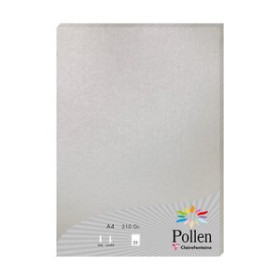Papel verjurado y alta gama PAPEL CLAIREFONTAINE POLLEN A4 210g 25h PLATEADO 25208163  12757