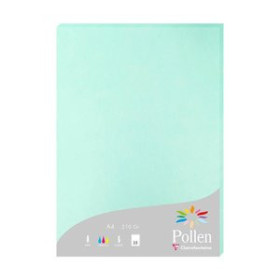Papel verjurado y alta gama PAPEL CLAIREFONTAINE POLLEN A4 210g 25h VERDE JADE 25208054  4003E17