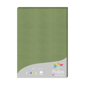Papel verjurado y alta gama PAPEL CLAIREFONTAINE POLLEN A4 210g 25h VERDE SALVIA 25201428  653-34