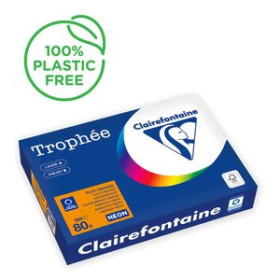 Papel multifunción color PAPEL de COLOR A4 CLAIREFONTAINE TROPHEE 80g 500h FLUO NARANJA 25208864  00036471