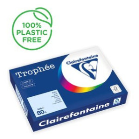 Papel multifunción color PAPEL de COLOR A4 CLAIREFONTAINE TROPHEE 80g 500h PASTEL AZUL 25208855  00036421