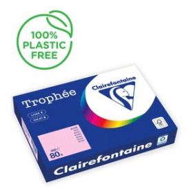 Papel multifunción color PAPEL de COLOR A4 CLAIREFONTAINE TROPHEE 80g 500h PASTEL ROSA 25208058  00036170