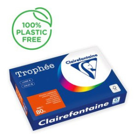 Papel multifunción color PAPEL de COLOR A4 CLAIREFONTAINE TROPHEE 80g 500h VIVO ROJO CARDENAL 25208030  00036110