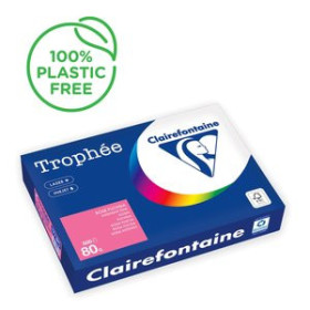 Papel multifunción color PAPEL de COLOR A4 CLAIREFONTAINE TROPHEE 80g 500h VIVO ROSA FUCSIA 25208049  00036153