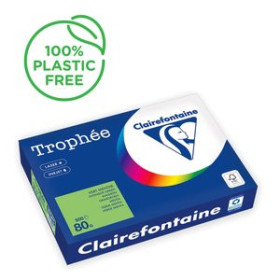 Papel multifunción color PAPEL de COLOR A4 CLAIREFONTAINE TROPHEE 80g 500h VIVO VERDE MENTA 25208048  00036121