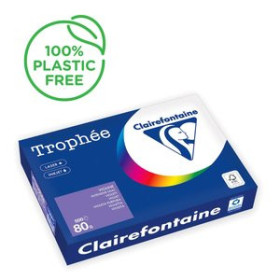 Papel multifunción color PAPEL de COLOR A4 CLAIREFONTAINE TROPHEE 80g 500h VIVO VIOLETA 25201826  00039799