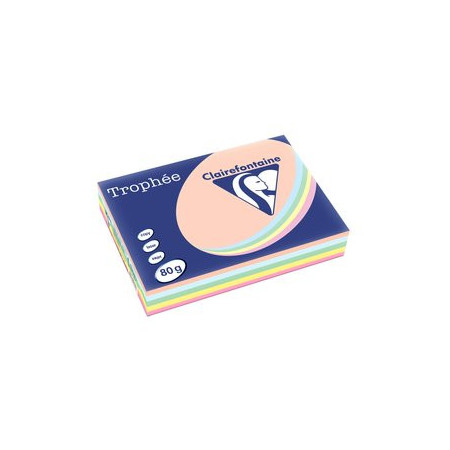 Papel multifunción color PAPEL de COLOR A4 CLAIREFONTAINE TROPHEE 80g 500h SURTIDO PASTEL 11102018  GO1000BA090