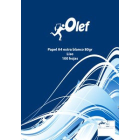 Papel liso PAPEL A4 OLEF 80g 100h LISO 18801990  20051