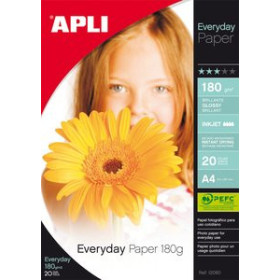 Papel inkjet PAPEL INKJET APLI FOTO A4 180g  20h EVERYDAY GLOSSY 18804153  11444