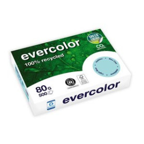 Papel multifunción color PAPEL RECICLADO A4 CLAIREFONTAINE EVERCOLOR 80g 500h AZUL 12901897  450810
