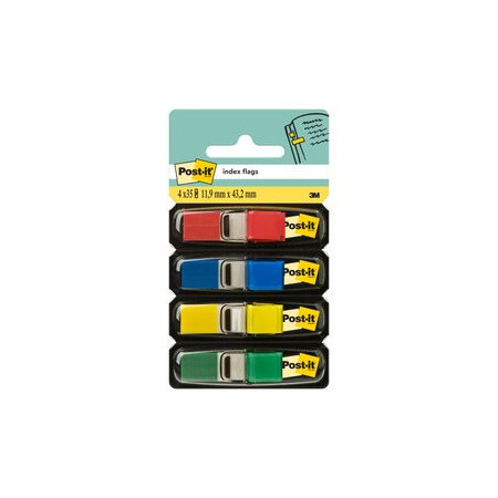 Banderitas índex BANDERITAS ADHESIVAS POST-IT 683 (1/2") PACK de 4 (AZUL-AMARILLO-ROJO-VERDE) 12901445  R54500B2