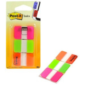 Banderitas índex BANDERITAS ADHESIVAS POST-IT 686 RIGIDO (NARANJA-ROSA-VERDE) 12901526  1085