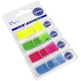 Banderitas índex BANDERITAS ADHESIVAS (1/2") PACK de 4 (amarillo-verde-rosa-azul) 12901540  1481