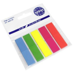 Banderitas índex BANDERITAS ADHESIVAS 12x44 PACK de 5 (azul-verde-amarillo-naranja-rosa) 12901001  23305700