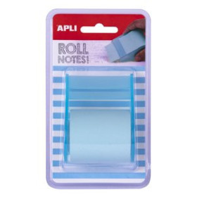 Notas adhesivas reposicionables NOTAS ADHESIVAS APLI ROLLO de 8 m X 50 mm AZUL PASTEL 12901635  1249