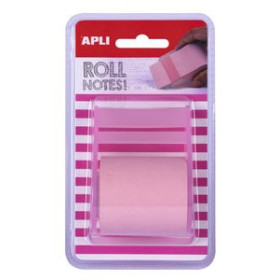 Notas adhesivas reposicionables NOTAS ADHESIVAS APLI ROLLO de 8 m X 50 mm ROSA PASTEL 12901636  1250