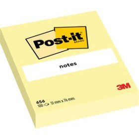 Notas adhesivas reposicionables NOTAS ADHESIVAS POST-IT 100h  51x76 (656) 12901521  1626