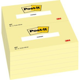 Notas adhesivas reposicionables NOTAS ADHESIVAS POST-IT 100h 76x102 (657) 12902078  312590