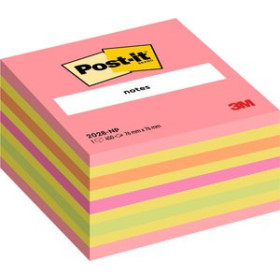 Notas adhesivas reposicionables TACO NOTAS POST-IT CUBO 76X76X45  450 HOJAS ROSA NEON 12901325  042-0778