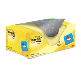 Notas adhesivas reposicionables TACO NOTAS POST-IT 653 38x51 AMARILLO CANARIO PACK DE 20 (16+4) 12901326  77512