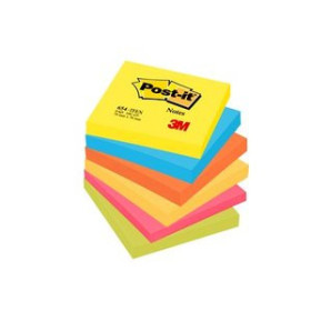 Notas adhesivas reposicionables TACO NOTAS POST-IT 654 76x76 COLORES ENERGIA PACK DE 6 12901330  77516