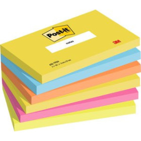 Notas adhesivas reposicionables TACO NOTAS POST-IT 655 76x127 COLORES ENERGIA PACK DE 6 12901483  5000561