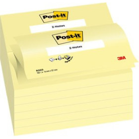 Notas adhesivas reposicionables NOTAS ADHESIVAS POST-IT 100h Z NOTES 76x127 (R350) 25210014  68007900
