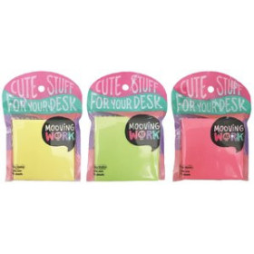 Notas adhesivas reposicionables NOTAS ADHESIVAS MOOVING 100h 76x76 3 COLORES SURTIDOS 25901811  DP000023