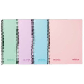 Blocs espiral tapa forrada BLOC NAVIGATOR tapa EXTRA A4 80h CUADRIC.4x4 80g PASTEL SURTIDO (5 col.) 25001554  25-5985