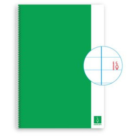 Blocs espiral tapa dura BLOC ESCOLOFI BASIC tapa DURA A4 80h HORIZONTAL 80g CON MARGEN VERDE 25901992  60243