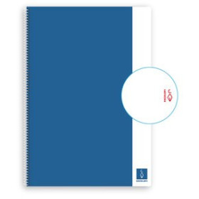 Blocs espiral tapa dura BLOC ESCOLOFI BASIC tapa DURA A4 80h LISO 80g AZUL 25201015  147