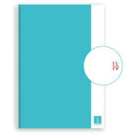 Blocs espiral tapa dura BLOC ESCOLOFI BASIC tapa DURA A4 80h LISO 80g CELESTE 25201016  148