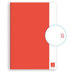Blocs espiral tapa dura BLOC ESCOLOFI BASIC tapa DURA A4 80h LISO 80g CORAL 24401855  KIT1RP