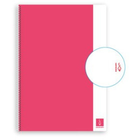 Blocs espiral tapa dura BLOC ESCOLOFI BASIC tapa DURA A4 80h LISO 80g ROSA 25901313  25-0
