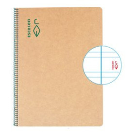 Blocs espiral tapa dura BLOC ESCOLOFI GREEN tapa DURA A4 50h PAUTA 3 80g RECICLADO CON MARGEN VERDE 25901358  17486