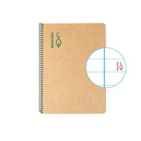 Blocs espiral tapa dura BLOC ESCOLOFI GREEN tapa DURA A5 50h HORIZONTAL 80g RECICLADO CON MARGEN VERDE 25901812  18790