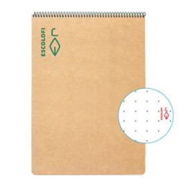 Blocs espiral tapa dura BLOC ESCOLOFI tapa DURA A4 100h APAISADO DOTS 80g ECOLOGICO 25902008  19561