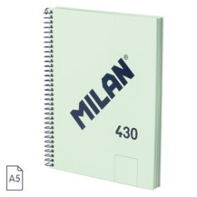 Blocs espiral tapa forrada BLOC MILAN 430 serie 1918 tapa EXTRA A5 80h LISO 95g VERDE 25902161  660530