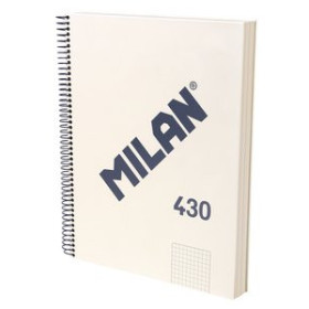 Blocs espiral tapa forrada BLOC MILAN 430 since 1918 tapa EXTRA A4 120h CUADRIC.5x5 95g BEIGE 25901815  32251