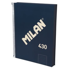 Blocs espiral tapa forrada BLOC MILAN 430 since 1918 tapa EXTRA A4 120h HORIZONTAL 95g AZUL 25901818  32257