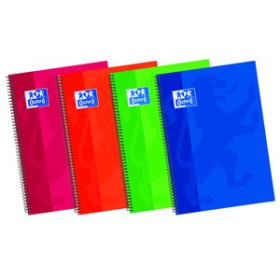 Blocs espiral tapa forrada BLOC OXFORD SCHOOL tapa EXTRA 4º 80h CUADRIC.4x4 90g SURTIDO (4 col.) 25901831  32170