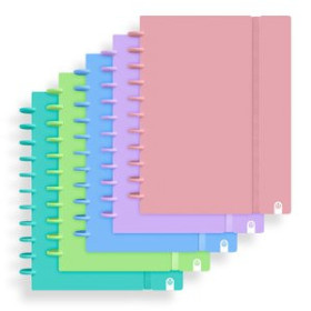 Blocs espiral tapa PP BLOC CARCHIVO INGENIOX PASTEL tapa PP FOAM A4 80h 100g CUADRIC.5x5 SURTIDO (5.col) 25901591  FUN008