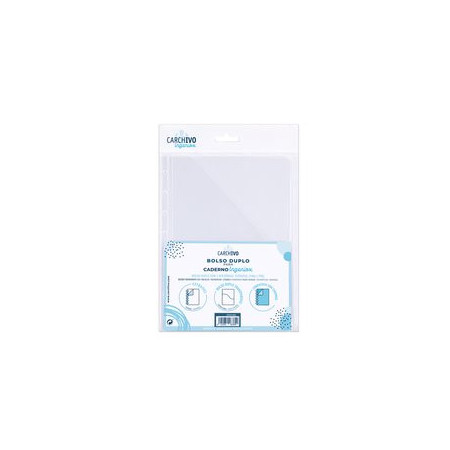 Subcarpetas y dosieres solapas o bolsa DOSIER con DOBLE BOLSA CARCHIVO INGENIOX PP A4 TRANSPARENTE 25901900  BOA006