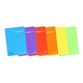 Blocs espiral tapa PP BLOC ENRI PLUS tapa PP Fº 80h CUADRIC.4x4 90g SURTIDO (6 col.) 25902201  BOPREX01